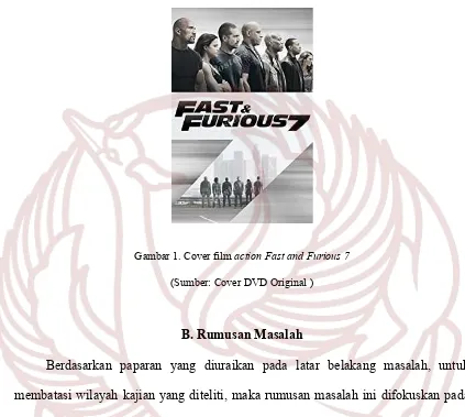 Gambar 1. Cover film action Fast and Furious 7 