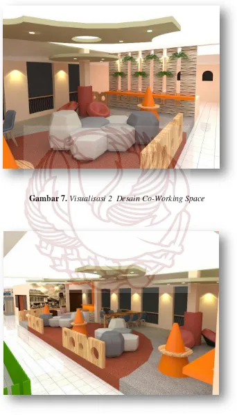 Gambar 7. Visualisasi 2  Desain Co-Working Space 
