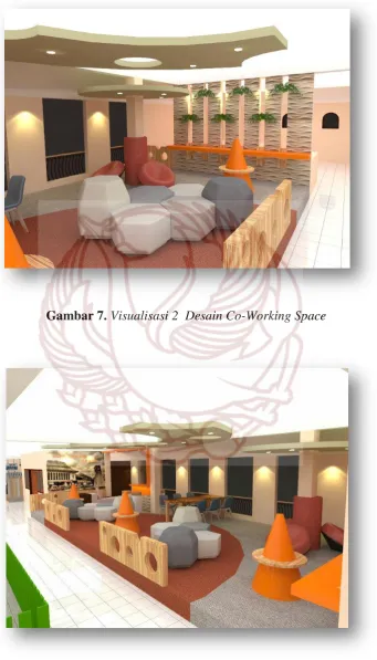 Gambar 7. Visualisasi 2  Desain Co-Working Space 