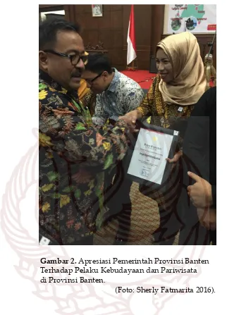 Gambar 2. Apresiasi Pemerintah Provinsi Banten 