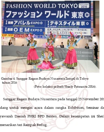 Gambar 4. Sanggar Ragam Budaya NusantaraTampil di Tokyo 