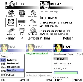 Gambar 5 Software Aplikasi Browser Handphone 