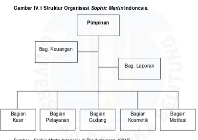 Gambar IV.1 Struktur Organisasi Sophie Martin Indonesia.
