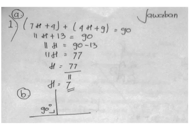 Gambar 4.6 Jawaban Masalah Satu Subyek RAMW 