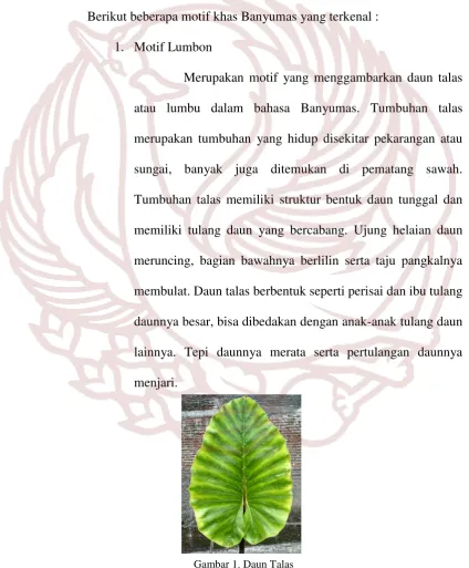 Gambar 1. Daun Talas 