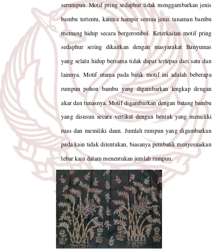Gambar 4. Motif Batik Pring Sedaphur (Sumber: Dok. Retno Dwi S.A, 2017) 