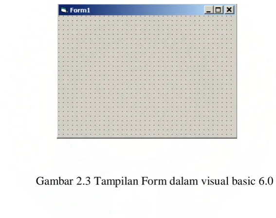 Gambar 2.3 Tampilan Form dalam visual basic 6.0 