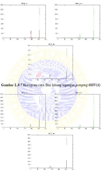 Gambar L.9.7 Histogram citra fitur lubang tegangan pumping 600V(4)