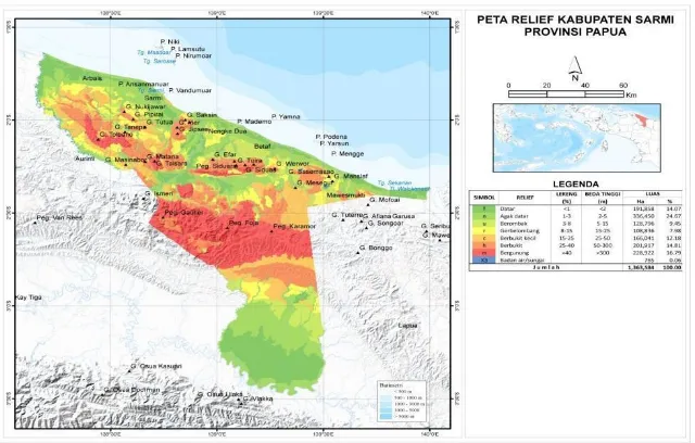 Tabel 1. Rincian Relief Kabupaten Sarmi 