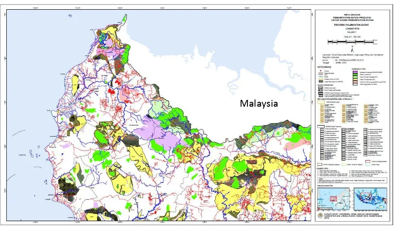 Gambar 1. Peta penggunaan lahan Kalimantan Barat. 
