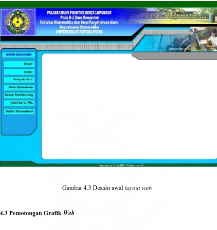 Gambar 4.3 Desain awal layout web   