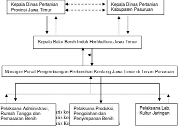 Gambar 2. Struktur Organisasi Pusat Pengembangan Perbenihan Kentang Jawa 