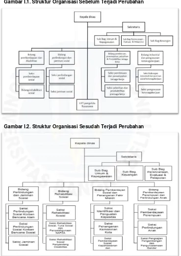 Gambar I.1. Struktur Organisasi Sebelum Terjadi Perubahan 