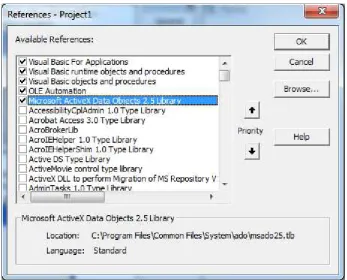 Gambar 4.8 Pilihan Menu Available References 