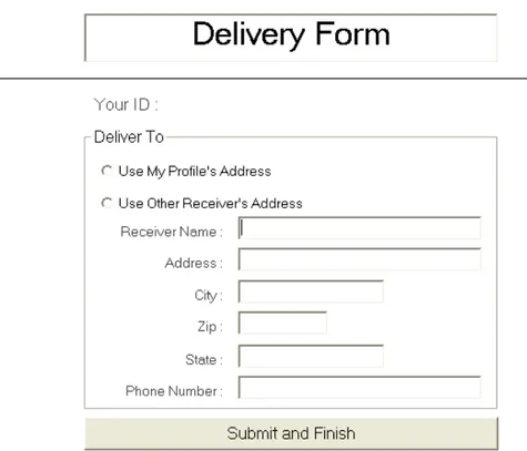 Gambar 8 User Interface Halaman Delivery