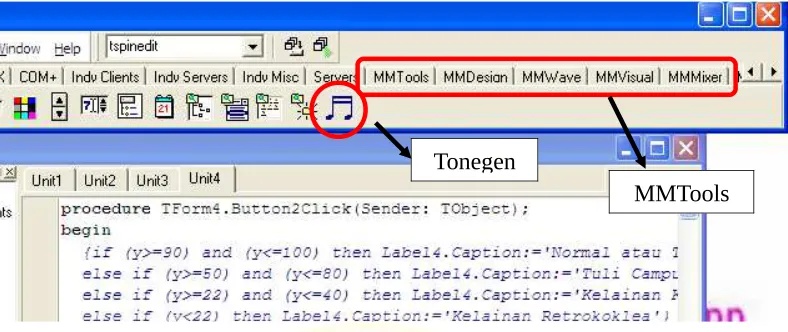 Gambar 4.3 Komponen Tonegen dan MMTools