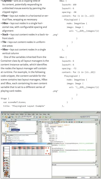 Figure 2: playingCardLayoutA project running from the NetBeans IDE