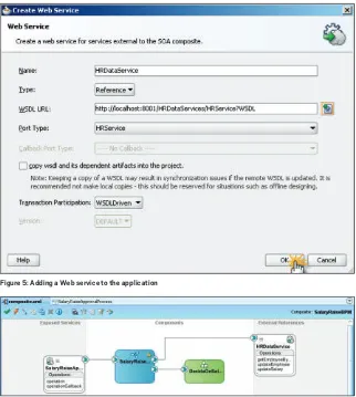 Figure 5: Adding a Web service to the application