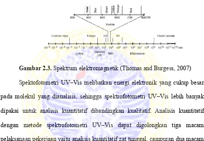 Gambar 2.3. Spektrum elektromagnetik (Thomas and Burgess, 2007) 