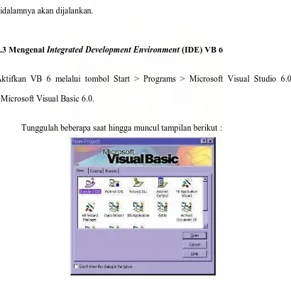 Gambar 2.10  Tampilan Visual Basic 