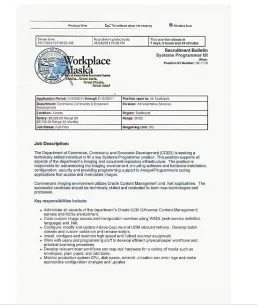 Figure 4.3 Sample Job Description