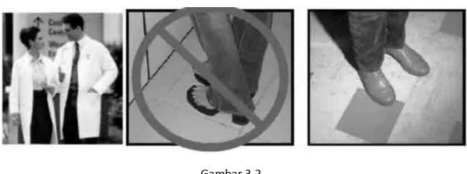 Gambar 3.2 Jas lab dan sepatu tertutup harus selalu digunakan jika berada di dalam ruangan 
