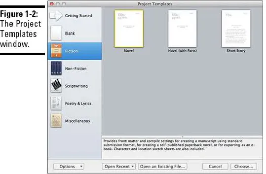 Figure 1-2: Templates u--The Project _ . 