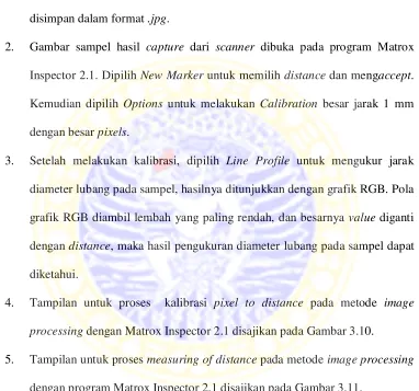 Gambar sampel hasil capture dari scanner dibuka pada program Matrox 