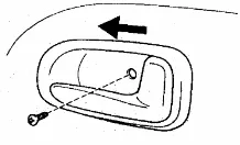 Gambar 8. Melepas handle bezel dalam 