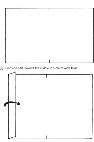 Figure 3Folding a fumigation sheet