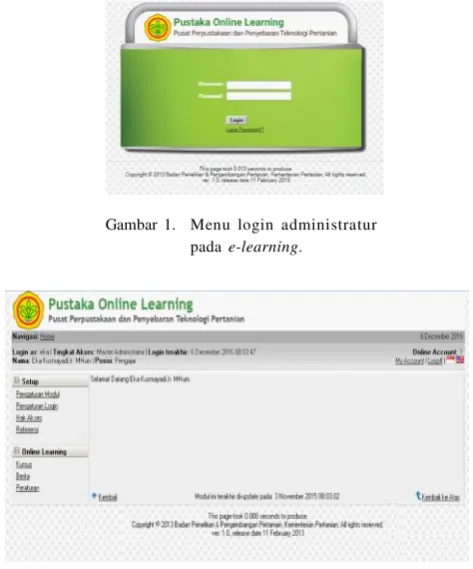 Gambar 1.Menu login administratur