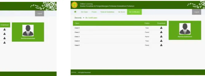Gambar 7. Forum diskusi satu kelompok belajar pada e-learning.