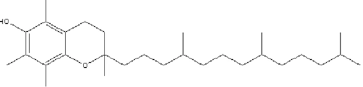 Gambar 2.1 Struktur α-tokoferol (Odinokov dkk, 2003)