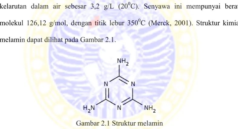 Gambar 2.1 Struktur melamin 