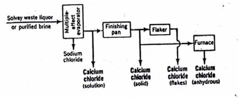 Gambar 2.3. Pembuatan calcium chloride dengan proses natural brine 