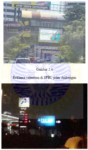 Gambar 2.4 Reklame videotron di SPBU jalan Ambengan 