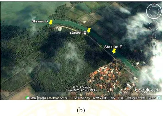 Gambar 4. Peta Lokasi Pengambilan Sampel. Muara sungai Gunung Anyar 