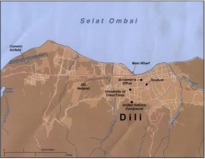 Gambar 1.1 Peta kota Dili 
