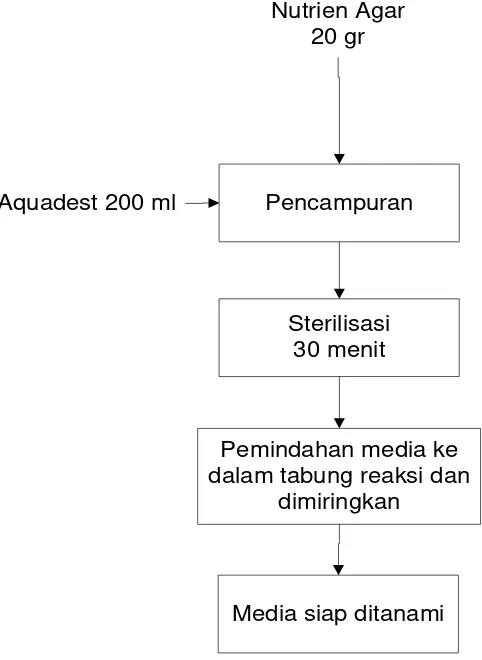 Gambar 3.2. Diagram Alir Pembuatan Media Nutrient Agar 