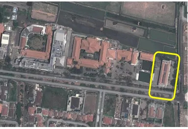 Gambar 1.1 Lokasi Gedung Rusunawa Mahasiswa Universitas Airlangga Surabaya 