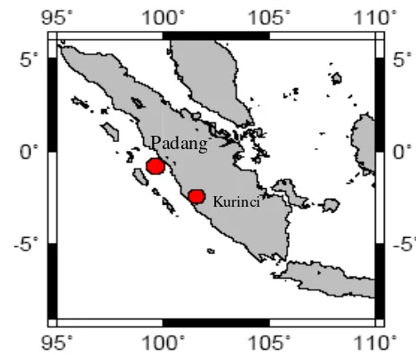 Fig. 6 Earthquake events occurred in Sumatera   