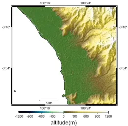 Fig 1. Topography of Padang. 