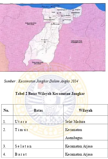 Tabel 2 Batas Wilayah Kecamatan Jangkar 