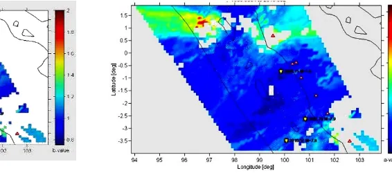 Figure 5a. Map of Distribution Spatial of b-value in West Sumatra Region 