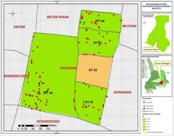 Table  2. Ovitrap Index (OI) in the study site of Gadingan, Wates  2014