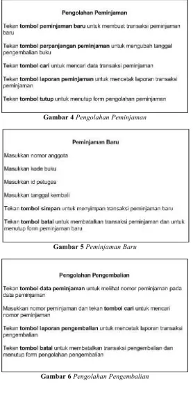 Gambar 4 Pengolahan Peminjaman