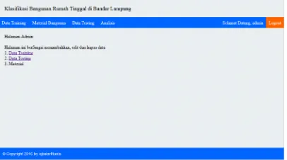Gambar 3.8 Halaman Data Training