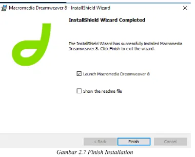 Gambar 2.7 Finish Installation