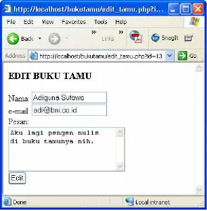 Gambar. Hasil skrip edit_tamu.php 