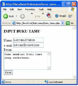 Gambar. Hasil skrip form_tamu.php 
